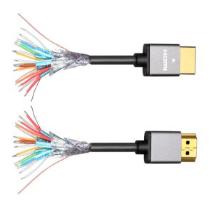 Multimedia Aluminum HDMI  Cable 4K Cotton Braided Connectors 4K HDR