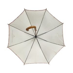 Auto Open Wooden Shaft Promotion Pongee Umbrella