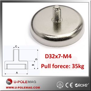 Composite Neodymium Magnet Strong Neodymium Cup Magnets with M4 Threaded Male