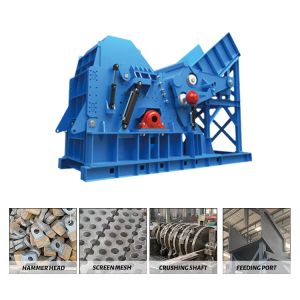 220V Metal Recycle Crusher Carbon Steel Scrap Metal Shredder for Recycling Metal