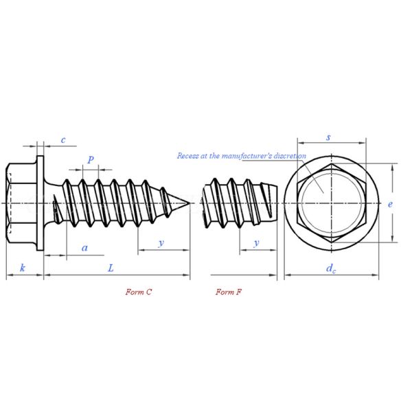 HEX Head DIN6928 Tapping Screws Black Rust-Protected Anti-Loosening-Various Including Titanium Stainless Steel Nickel Inch Metric