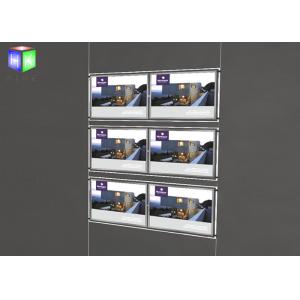 Two Sided Wall Mounted LED Light Window Displays For Estate Agents