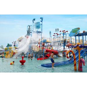 Pirate Ship Water Theme Park Aqua Playground With Steel Structure