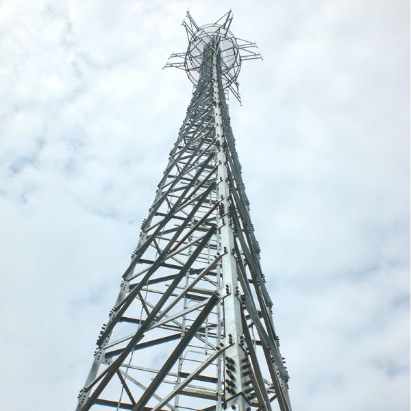 Buy ISO 90m Galvanized 3 Legged Lattice Mast Tower at wholesale prices