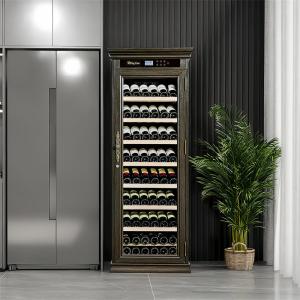 Wood Frame Drinks Refrigerator Freestanding Kitchen Wine Cooler Cabinet