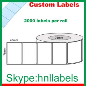 Quality Thermal Transfer Labels 76mmX48mm/1 Plain Transfer Roll Permanent,2,000Lpr,76mm core for sale