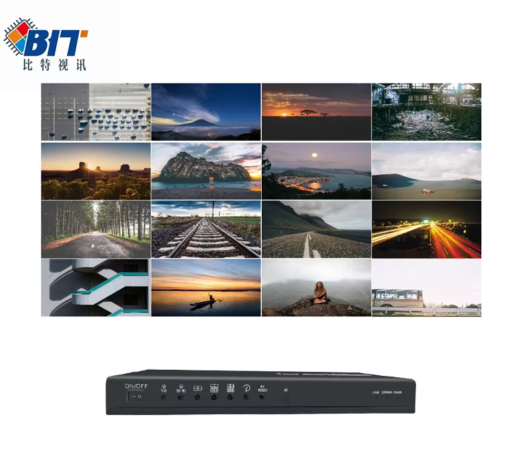 4K60 Output Supported Video Wall Controller with 16 Inputs 1 Output and 16 in 1