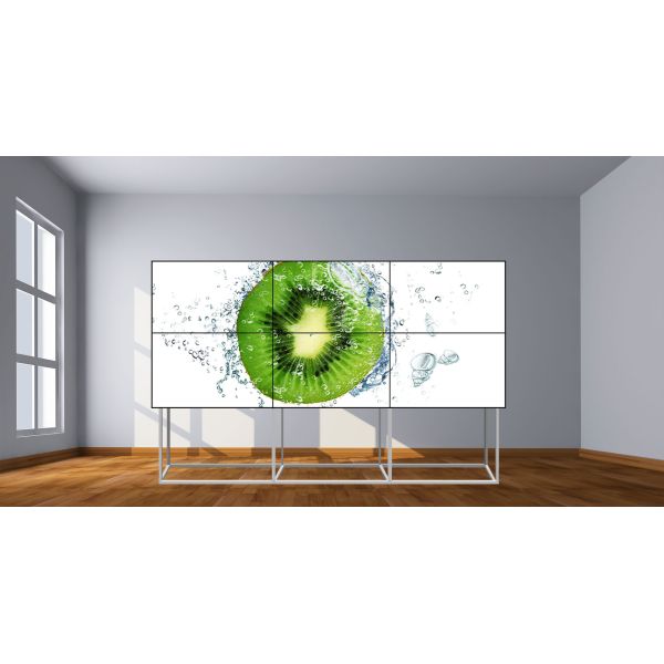 Indoor 1.8mm Ultra Narrow Bezel Video Wall LCD Monitor 2x3 Full HD 65inch