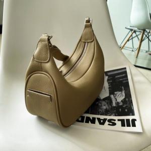 24cm 12cm Female Crossbody Bag Top Layer Cowhide Armpit Shoulder Bag