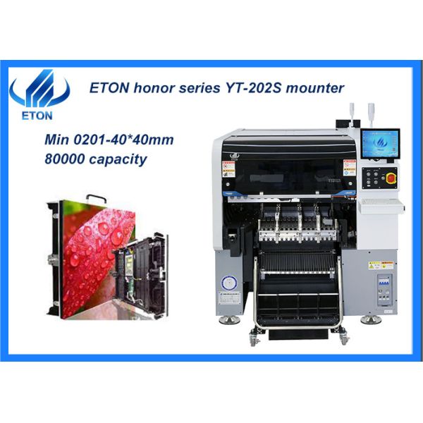 Buy MES System SMT Chip Mounter 80000 Capacity LED PCB Pick And Place Machine at wholesale prices