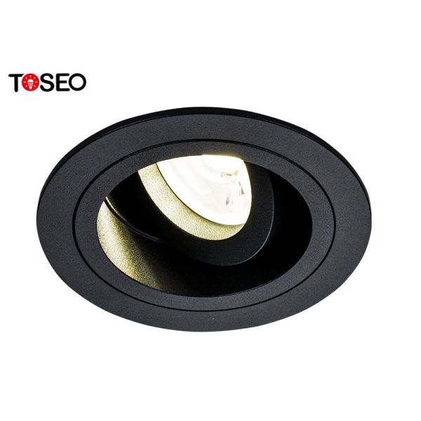 Buy Recessed Cob Downlight , GU5.3 Round Black Adjustable LED Downlight at wholesale prices