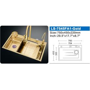 Undermount Double Stainless Steel SUS304 Sink Rose Golden Digital Display