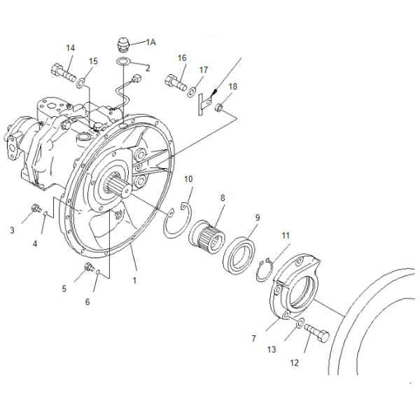 Belparts Excavator Main Pump PC100-6 PC120-6 PC130-6 Hydraulic Pump 708-1L-00070 708-1L-00032 For Komatsu
