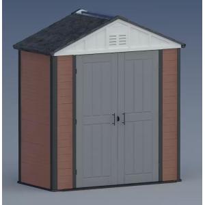 Quality Outdoor WPC Wood Plastic Composite Garden Tool Shed House Storage Waterproof Customizable for sale