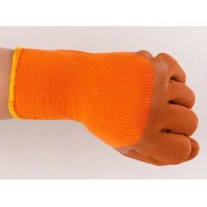 7 Gauge Latex Gloves Orange Terry Liner Latex Coated Gloves For Winter Work