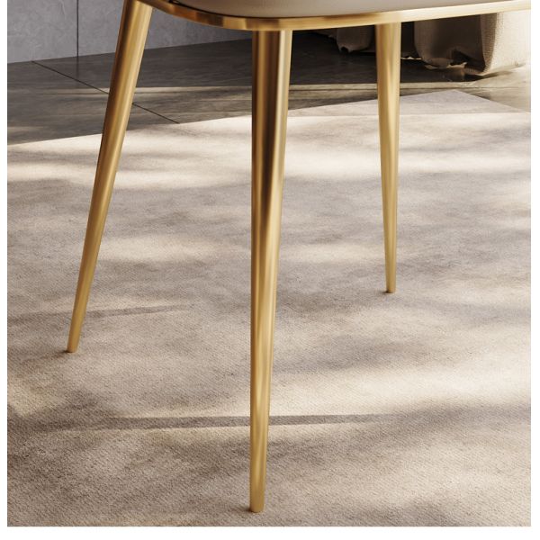 Modern Light Luxury Hotel Restaurant Furniture Stainless Steel Leather Dining Chair