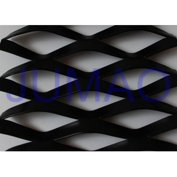 Buy Lightweight Black Expanded Metal Powder Coated For Facade / Stair Towers at wholesale prices