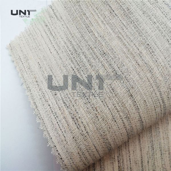 Buy Stiff Woven Fusible Interlining Fabric Elastic With White Color at wholesale prices