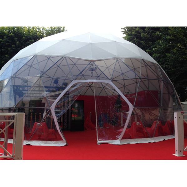 Wide Application Custom Event Geodesic Dome Tents With Clear Sidewall