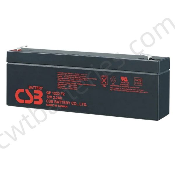CSB GP Valve Regulated Lead Acid Battery Replacement 12v 2.2Ah GP1222 UPS