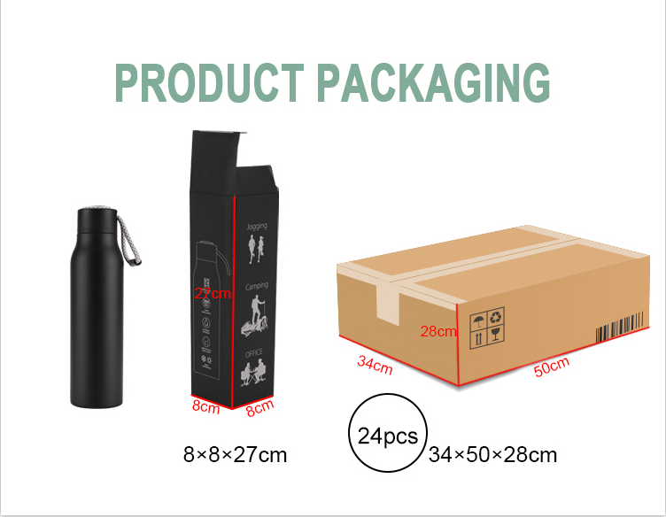 Amazon Hot Sell Double Wall Stainless Steel Insulated Vacuum Flask, BPA FREE Metal Termos Sports Drinking Water Bottles In Stock