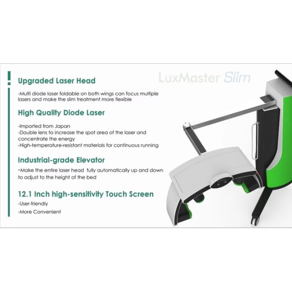 CE 10 Green Luxmaster Slim Lipo Laser Therapy Machine For Full Body Arms Back Fat Reduction