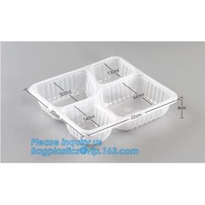 Multipurpose Plastic Rigid Disposable PET Food Tray, Clear and Solid PET