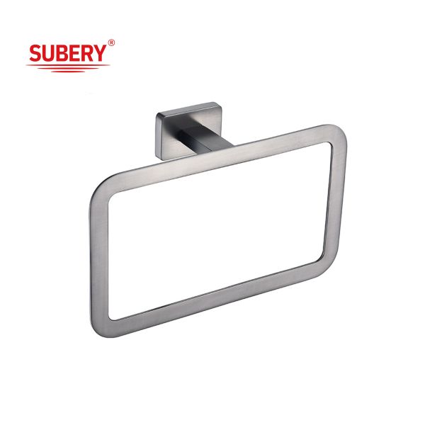 Zinc Wall Mounted Bathroom Accessories rectangle towel ring holder rectangle