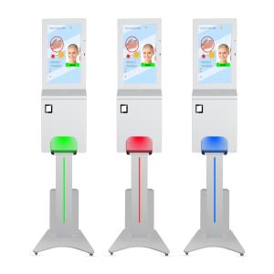 Battery Operated 21.5 Inch Hand Sanitizer Kiosk With Thermal Printer