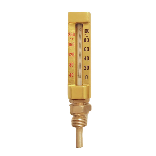 Buy V Line 160MM 100 Deg Industrial Glass Thermometers 3/4" BSPT at wholesale prices
