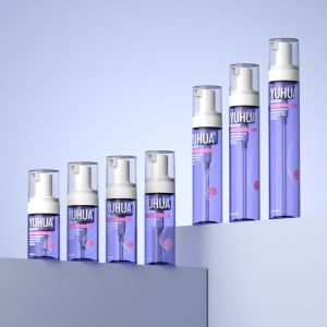 Foam Dispensing with Pump Cap on Customizable Foam Pump Bottle