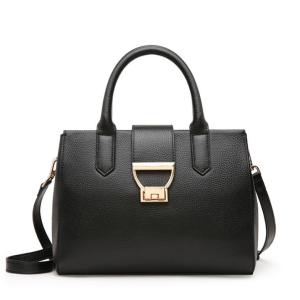 Pure Leather Tote Bags Lock Handbags for Women Cowhide Daily Bag