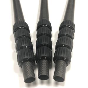 100% 3K Telescoping Carbon Fiber Poles High Pressure Resistance