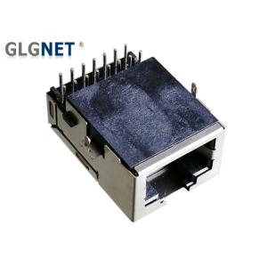 Latch Up 1 Port RJ45 Magnetic Ethernet Jack Shielded EMI Finger 0.2mm Thickness