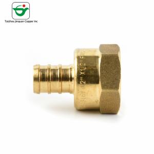 Round Head Brass Female Adapter 1''X3/4" Pex Barb Fitting