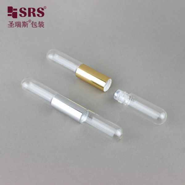 SGB2-5ml+5ml Transparent Cute Empty Perfume Essential Oil Roller Steel Ball