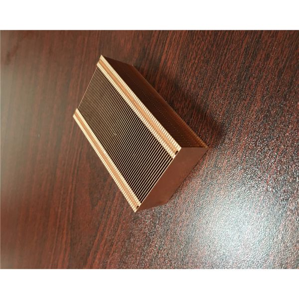 Buy RoHS CU1100 Zipper Fin Cold Plate Heat Sink For Electronics at wholesale prices