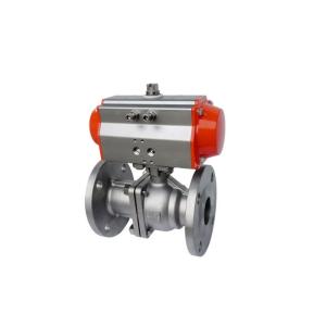 Quality Flange CF8 Body 8&quot; Pneumatic Actuated Ball Valve for sale