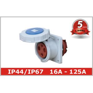 63A 125A Industrial Power Socket / Pin And Sleeve Receptacle Custom