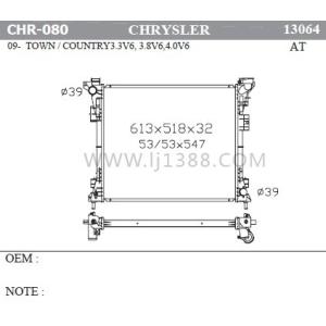 China Direct Flow CHRYSLER Car Radiator For Town / Country 09 Dpi 13064 OEM 4677755AA on sale