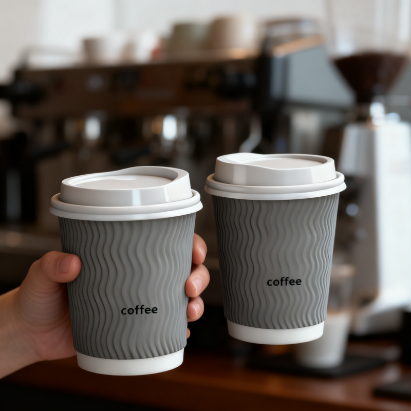 Biodegradable disposable double wall coffee paper cup eco-friendly customization
