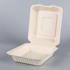 Take Out Food Sugarcane Packaging Shipping Box Biodegradable Clamshell 3