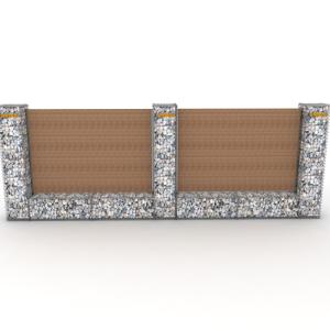 China Galvanized 50x100mm 4mm Garden Gabion Baskets on sale