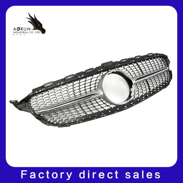 Buy Car Front Bumper Grille Grill For Mercedes Benz C Class W205 2014-2018 Diamond Style Racing Grills at wholesale prices