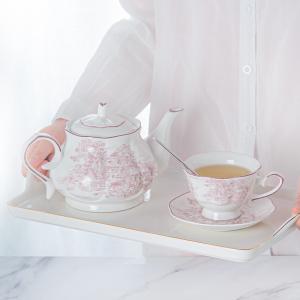 Customizable Vintage Purple Ceramic Design Espresso Mug Tea Cup Saucer Set