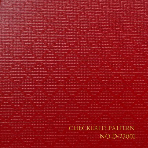 Buy Checkered Pattern Wrapping Waterproof PVC Paper With Red Shows at wholesale prices