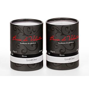 Food Paper Tube Packaging , Plastic PVC Transparent Top Paper Lid Cosmetic