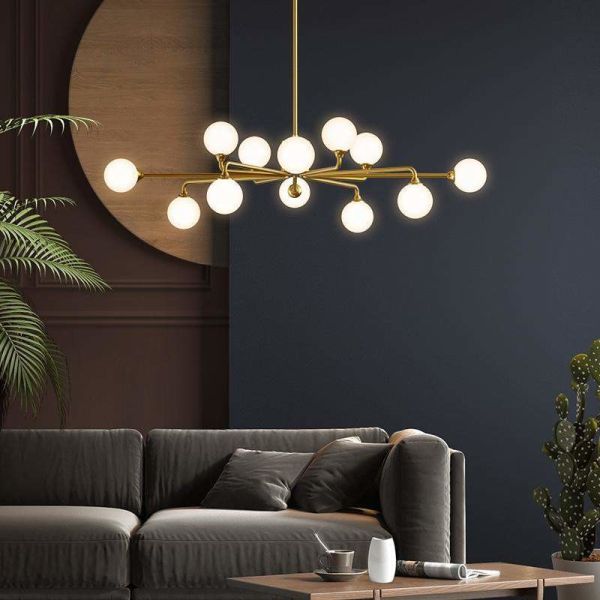 Modern Metal LED Chandelier Lighting Lustre Living Room Villa Interior Decor Pendant Lamp(WH-MI-436)
