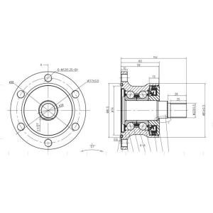 AHUB-0004 BAA-0006 Seeder Agricultural Bearings With Shaft