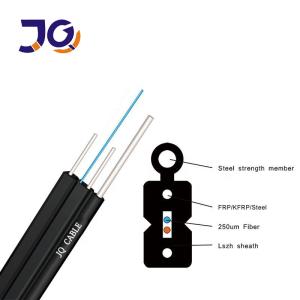 China GJYXCH Outdoor FTTH Fiber Optic Drop Cable Steel Wire Messenger Self-Supporting on sale